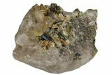 Rutilated Smoky Quartz Crystal Cluster - Brazil #173007-4